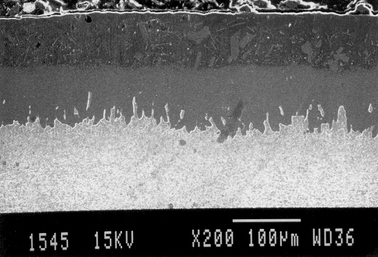 알루미늄 용융도금 단면구조